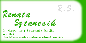 renata sztancsik business card