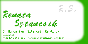 renata sztancsik business card